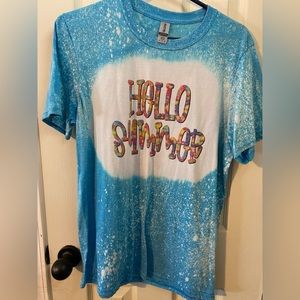 Blue bleached t shirt